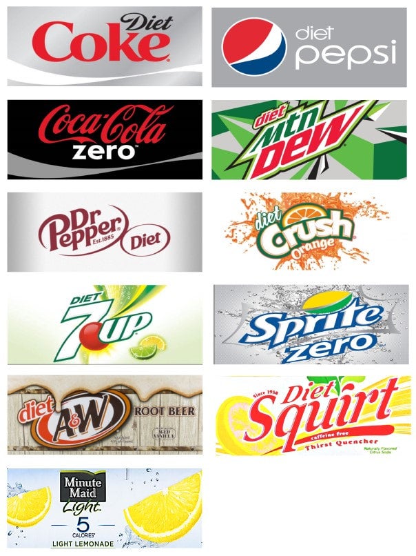Diet Soda Vending Machine Labels | Vending Machine Labels